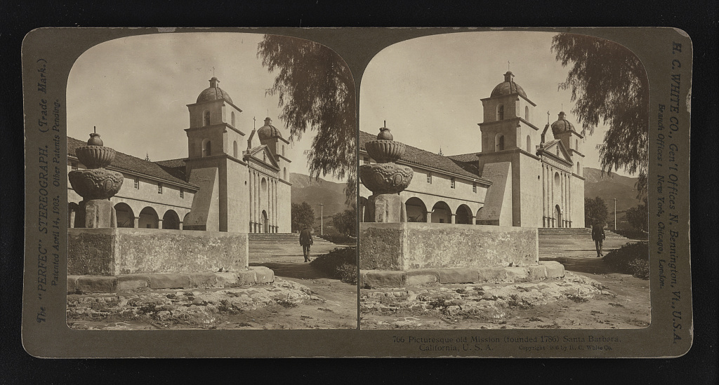 historic photo of the old mission santa barbara